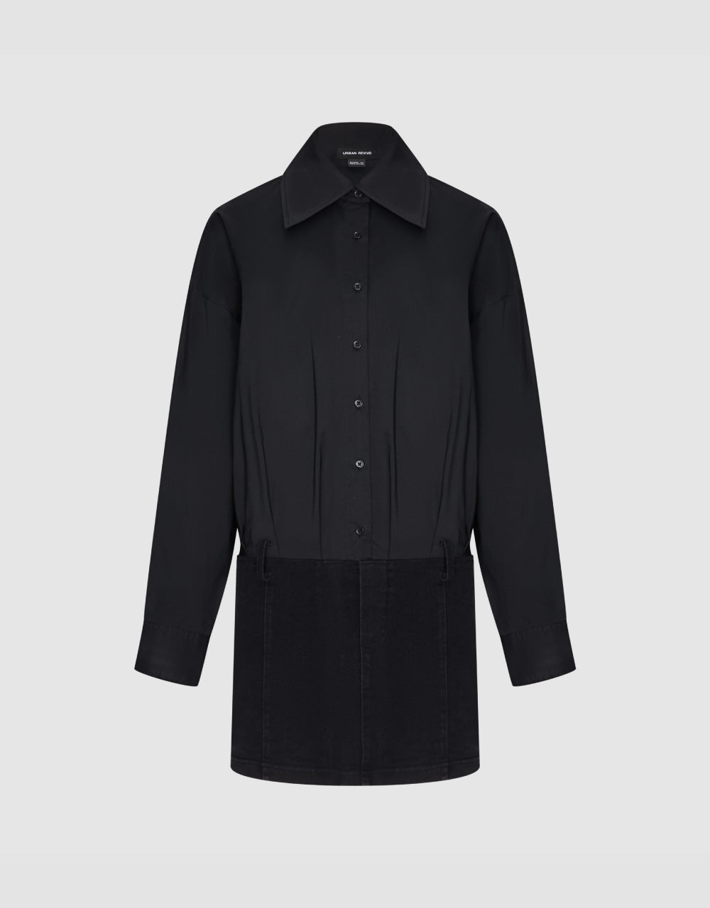 Drop Shoulder Denim Shirt Dress