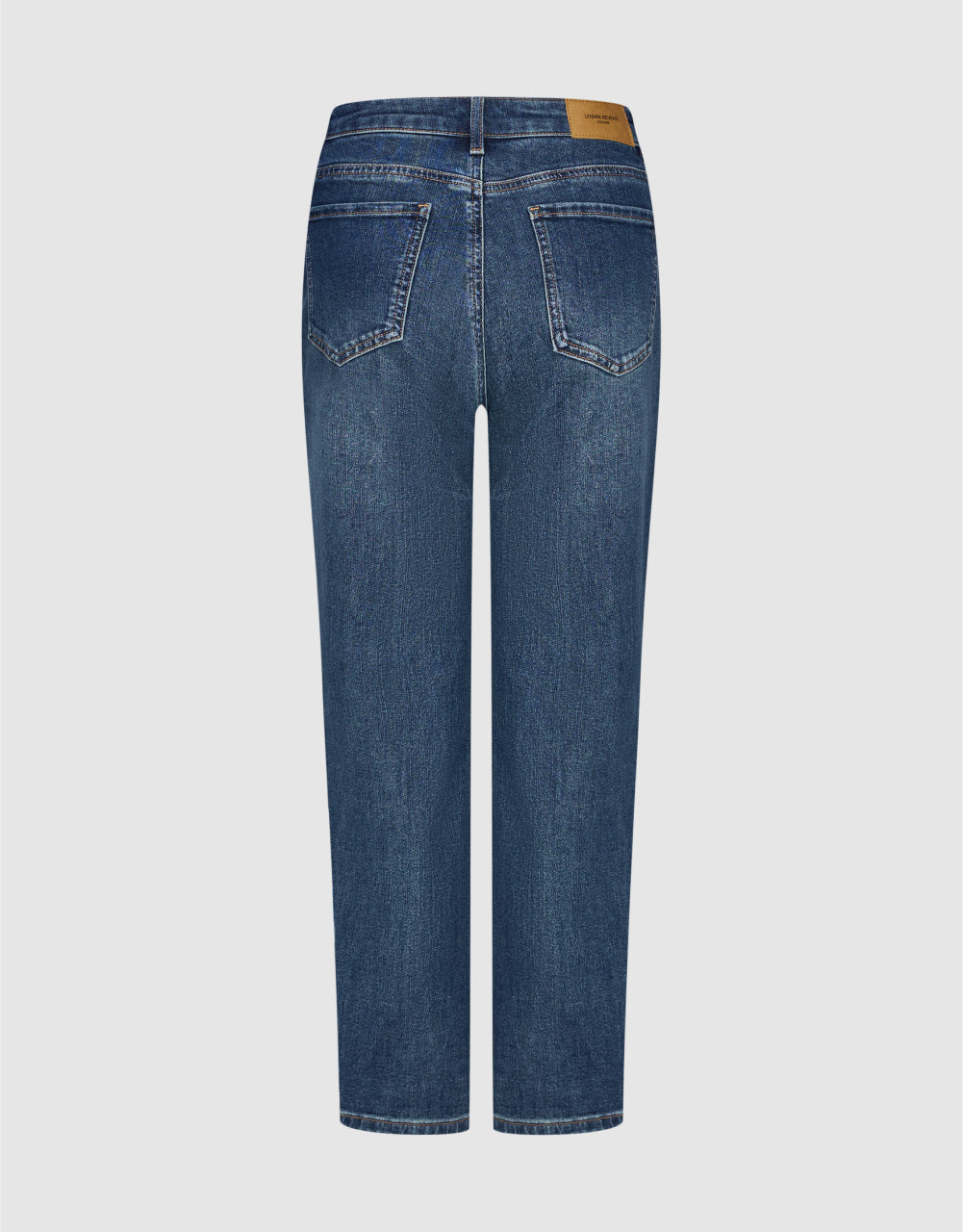 Mid-Waist Straight Jeans