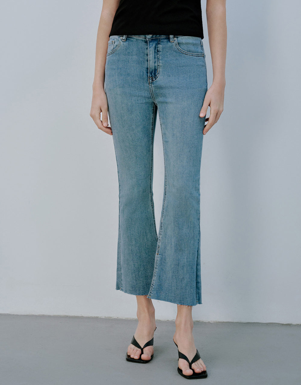Mid-Waist Flare Jeans