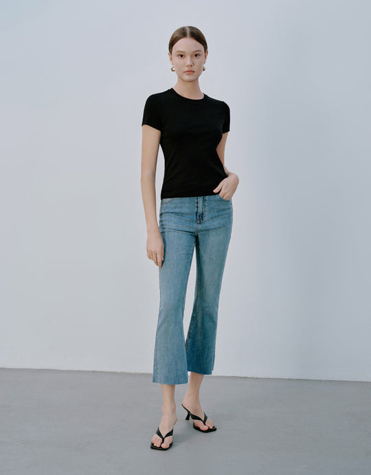 Mid-Waist Flare Jeans