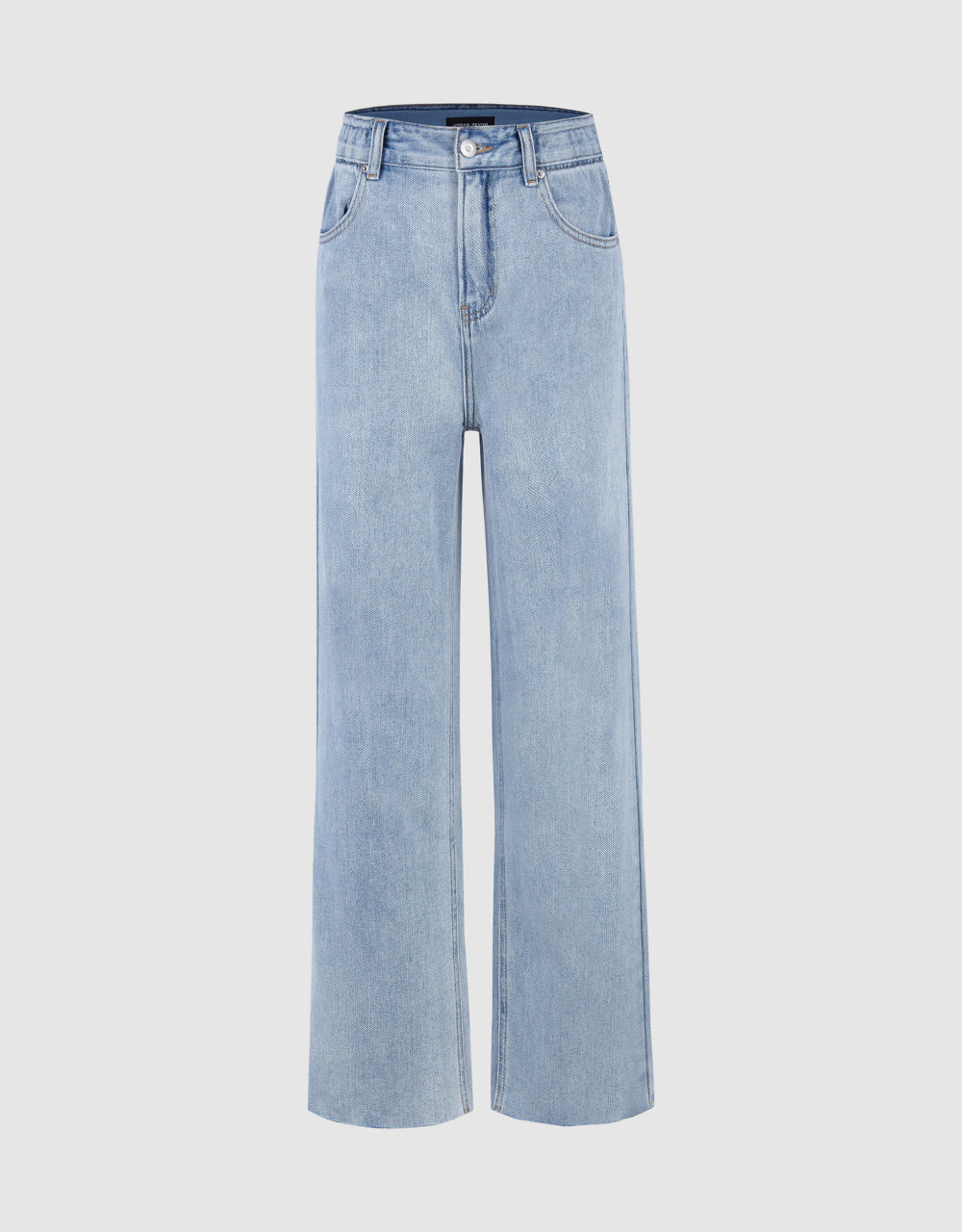 Raw Hem Straight Jeans