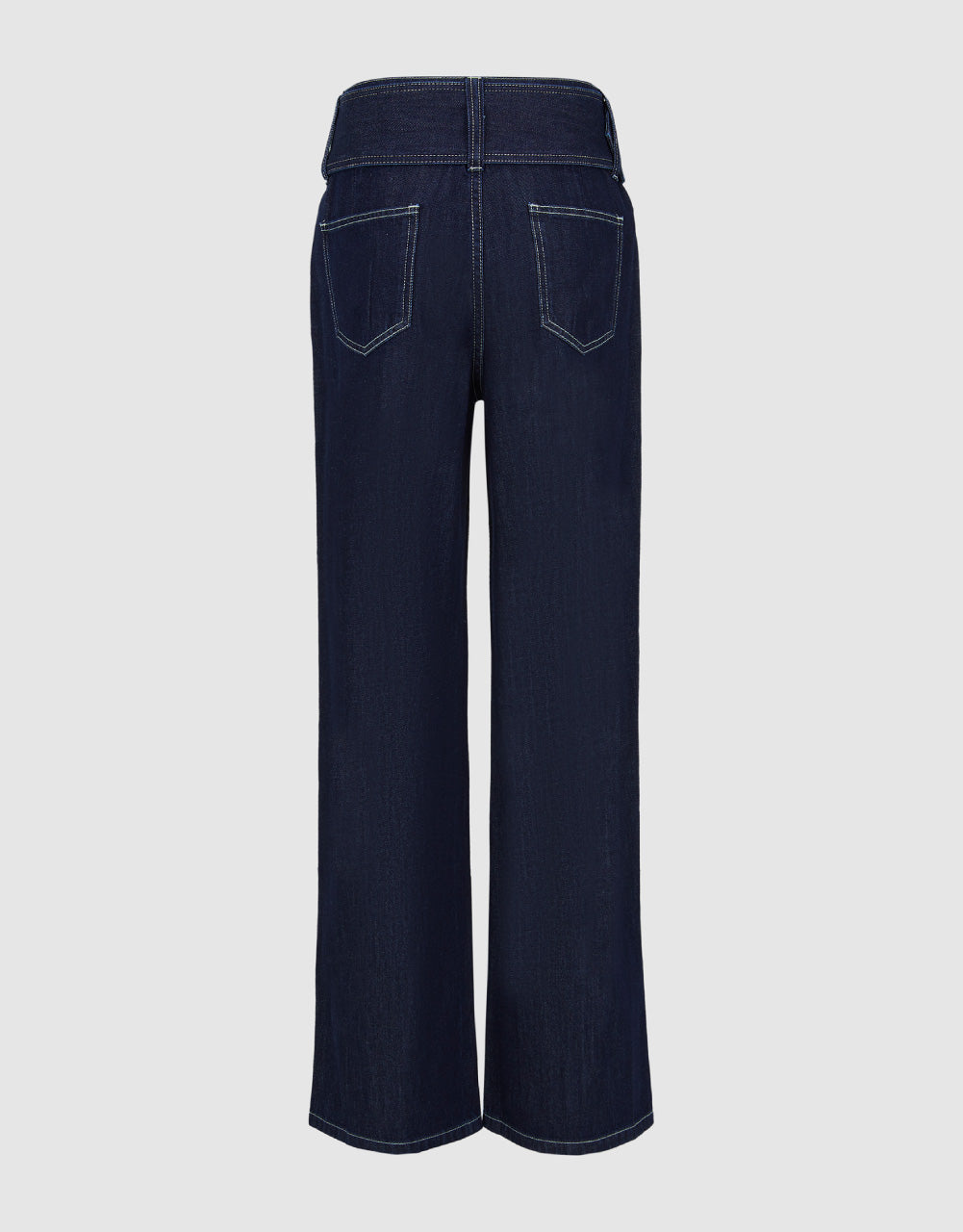 Wide-Leg Jeans With Buckled Belt