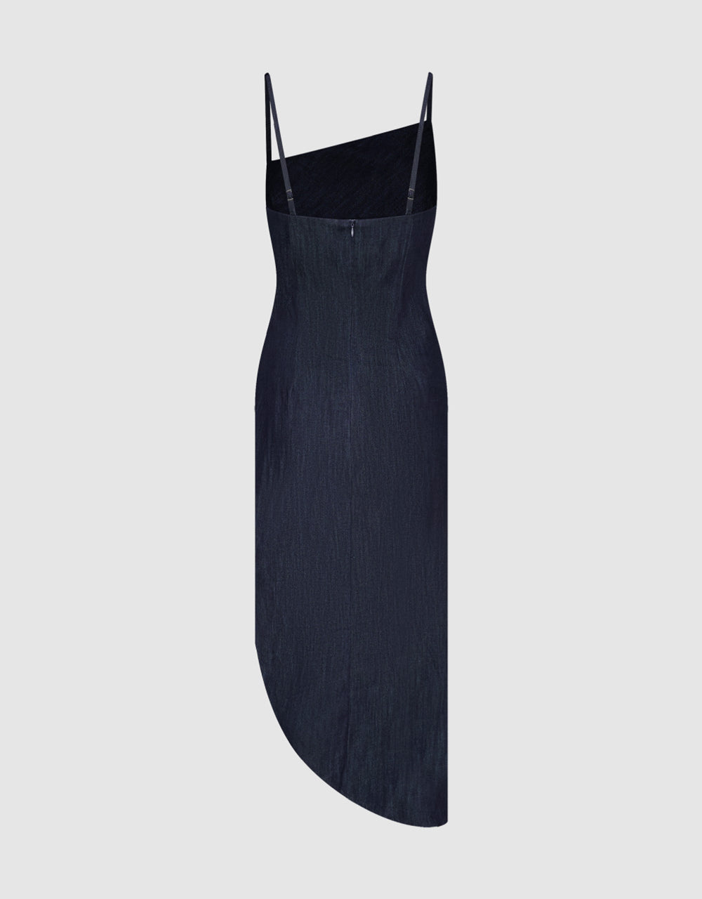 Asymmetric Off-Shoulder Denim Dress
