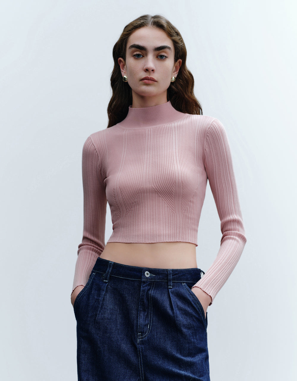 Turtle Neck Knitted T-Shirt