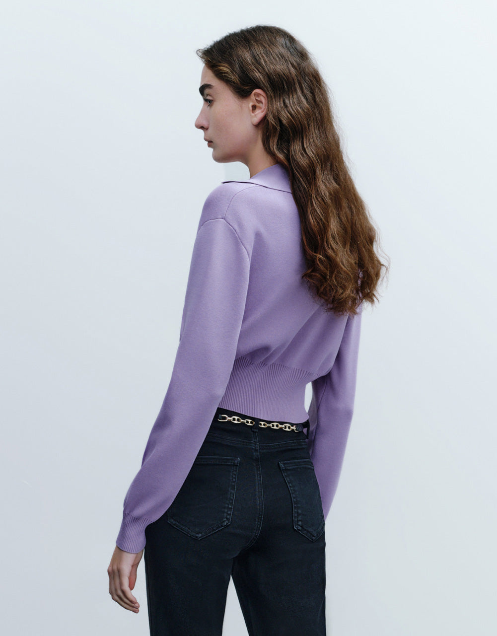 Cropped Knit T-Shirt