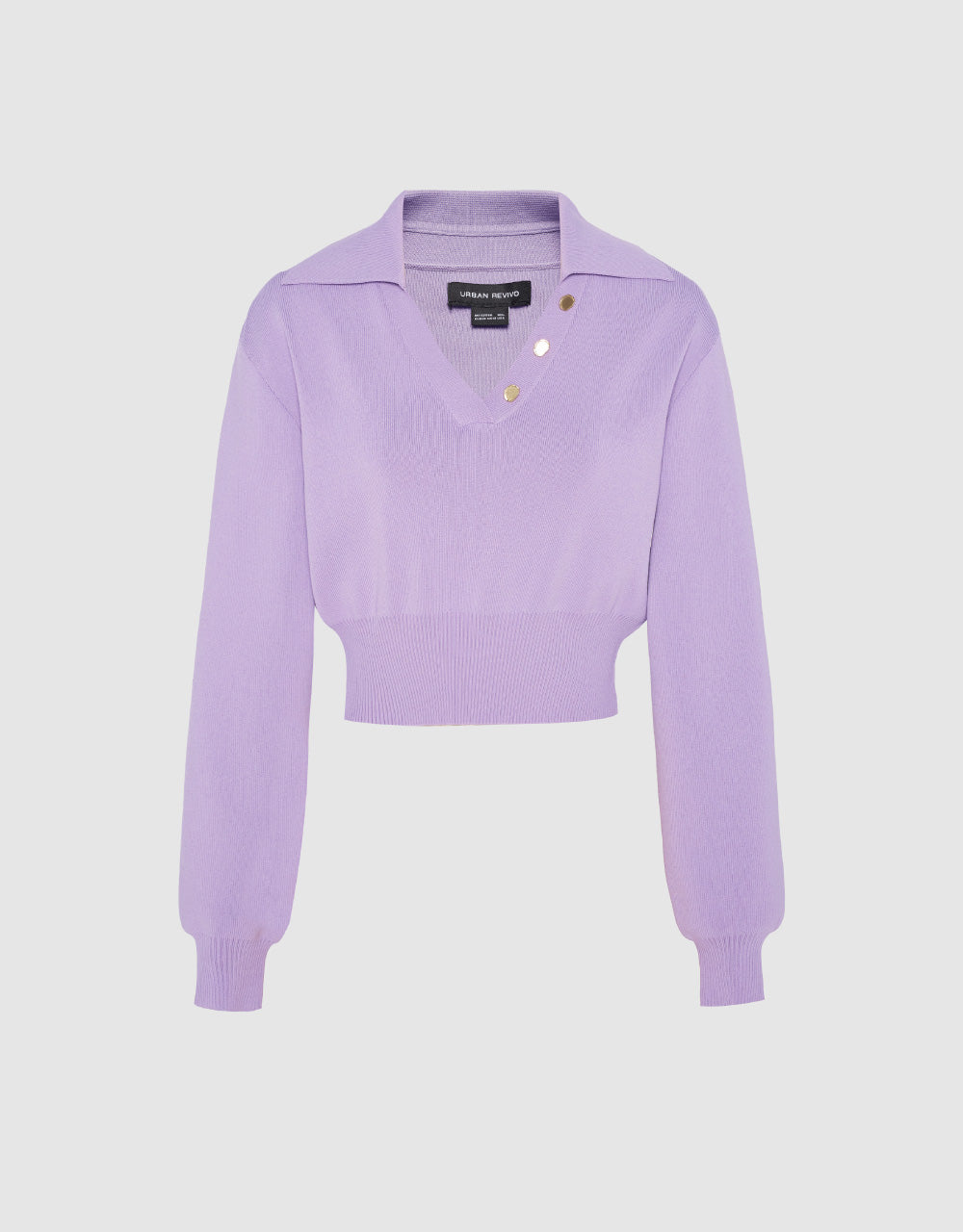 Cropped Knit T-Shirt