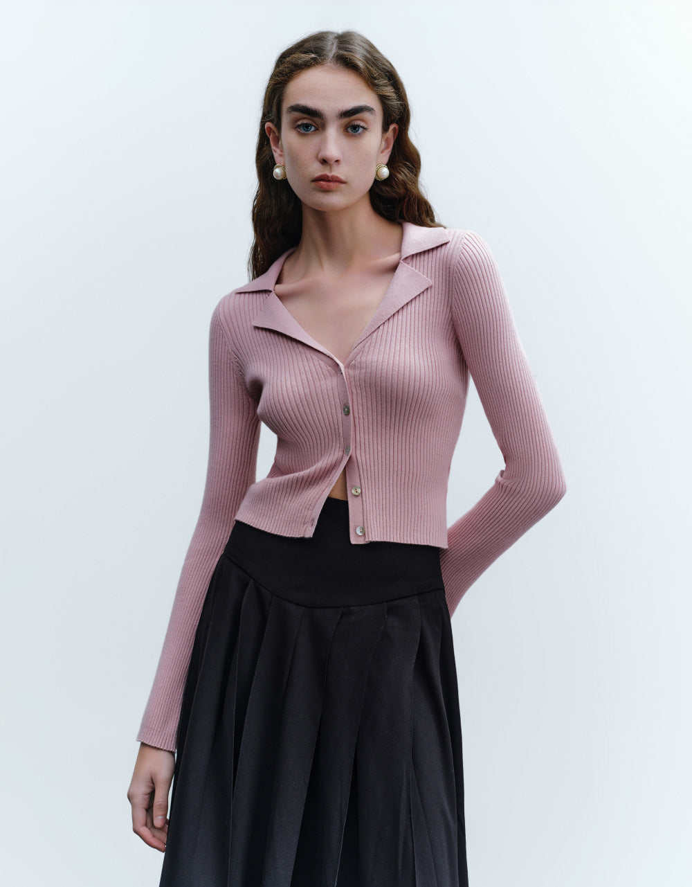 V-Neck Knitted Cardigan