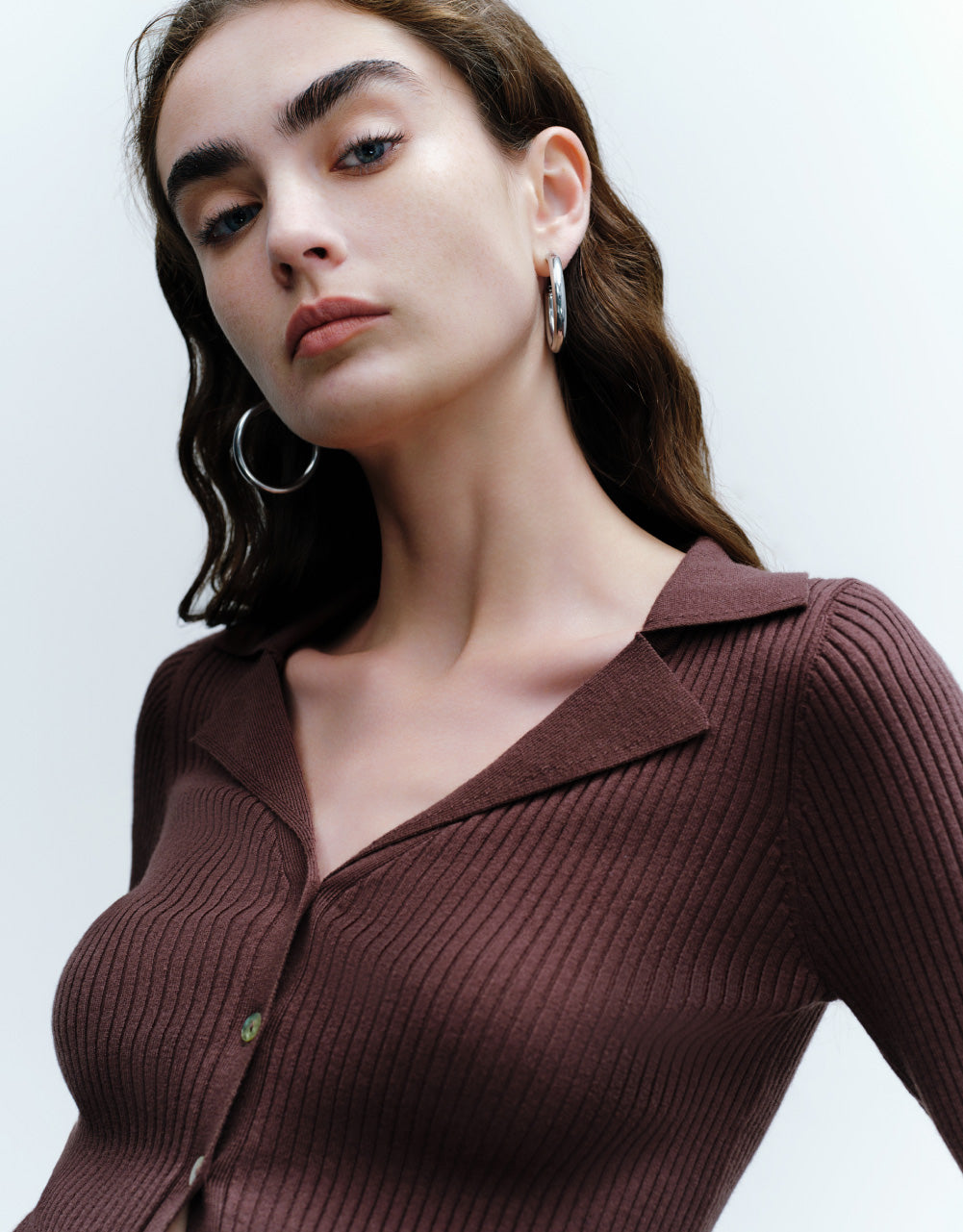 V-Neck Knitted Cardigan
