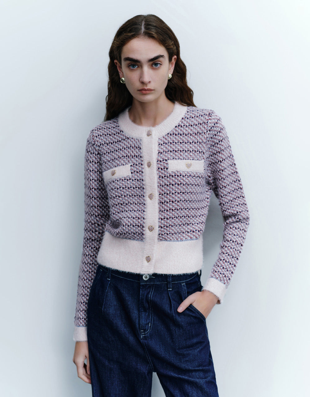 Contrast Trim Cardigan