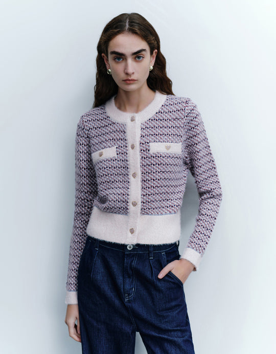 Contrast Trim Cardigan