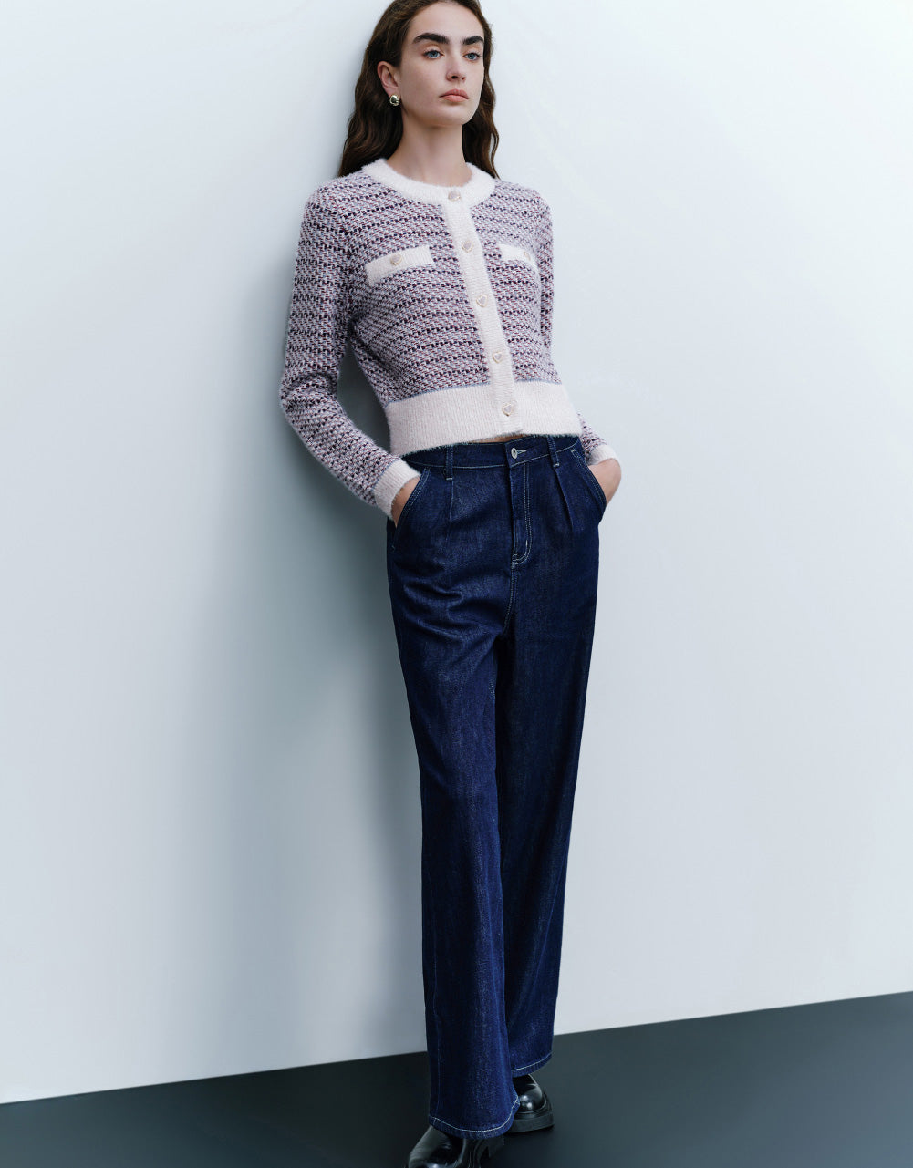 Contrast Trim Cardigan
