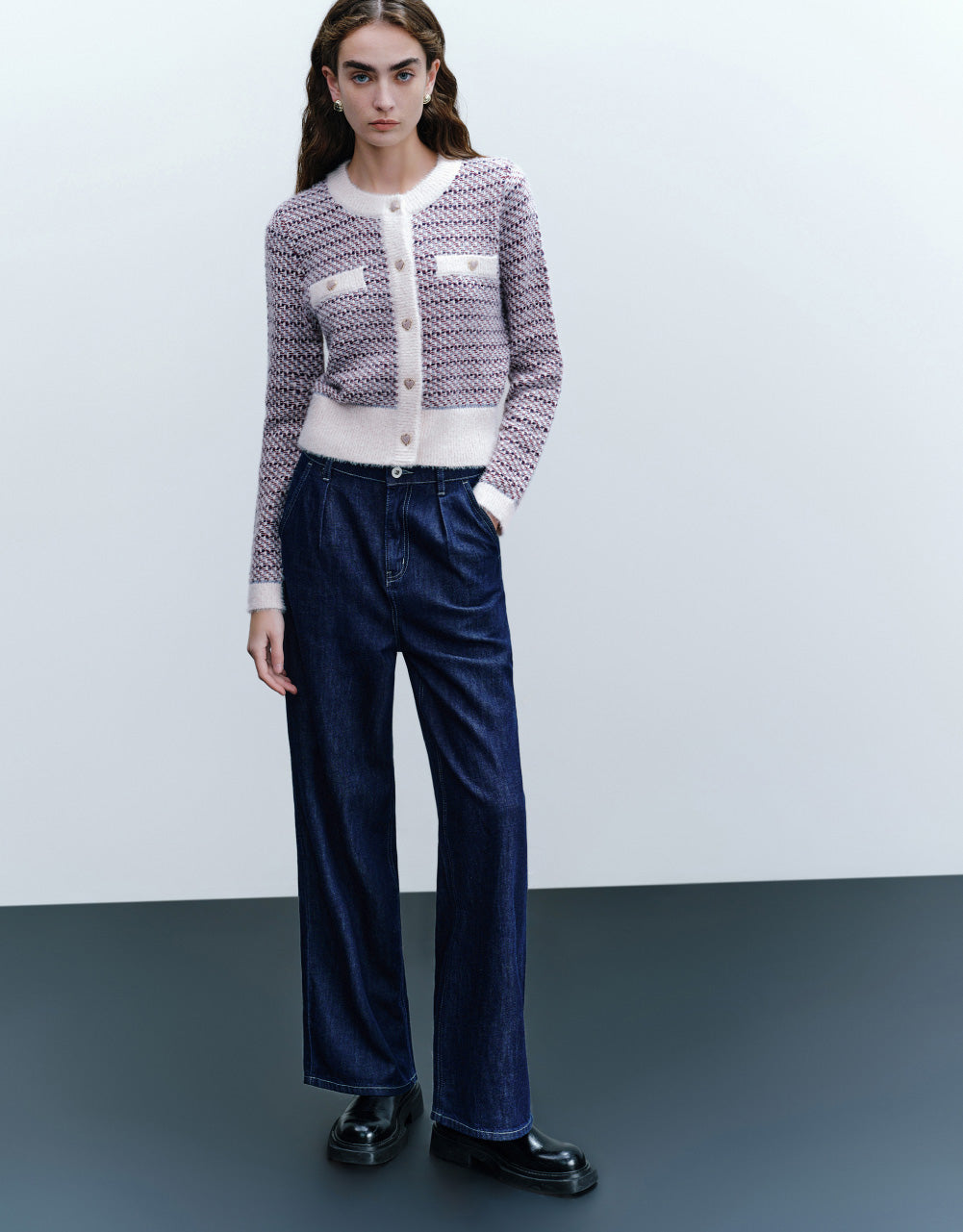 Contrast Trim Cardigan