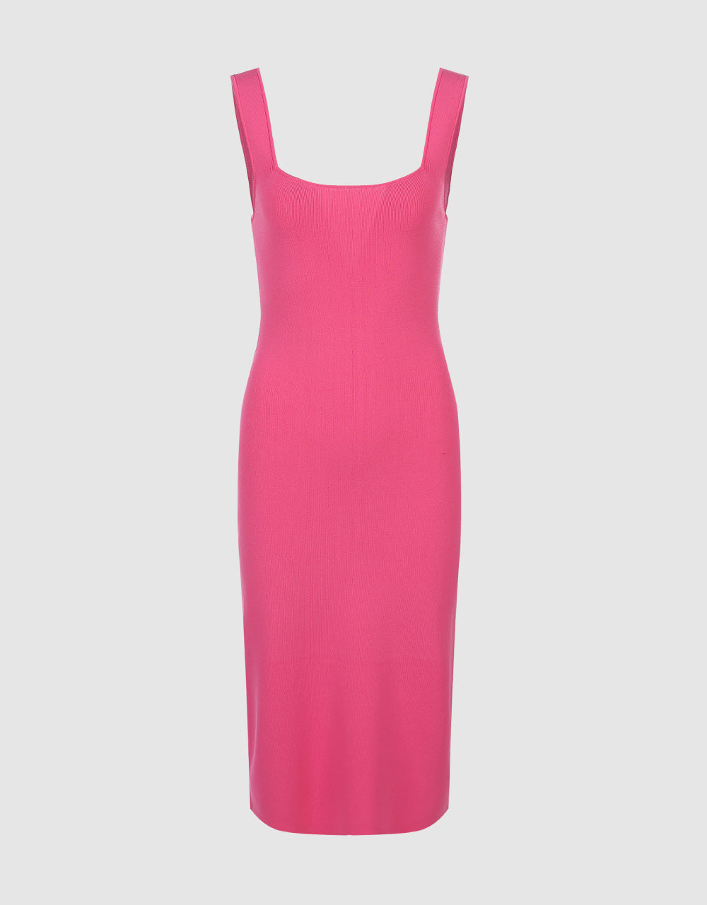 Sleeveless Square-cut Collar Knitted Dress
