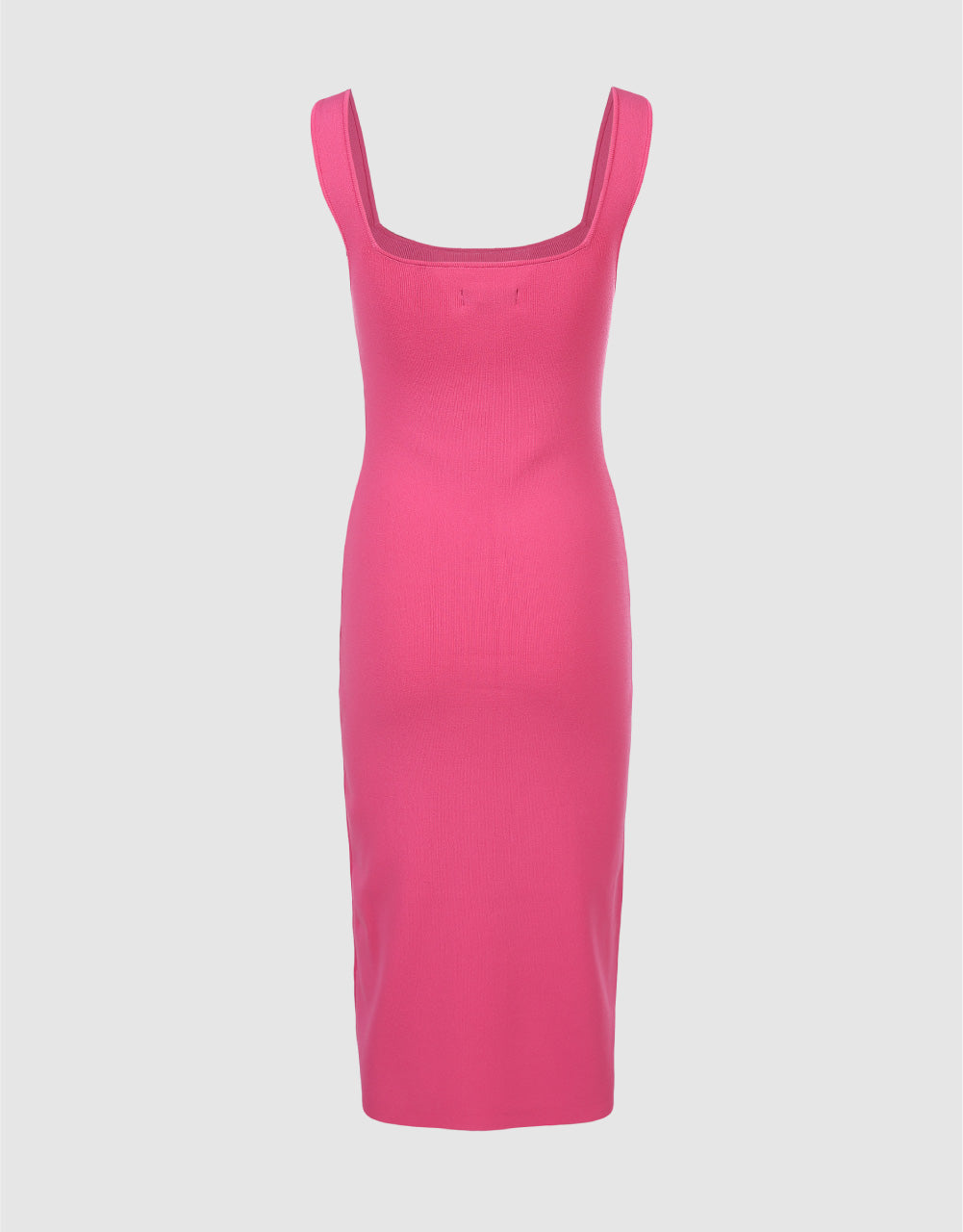 Sleeveless Square-cut Collar Knitted Dress