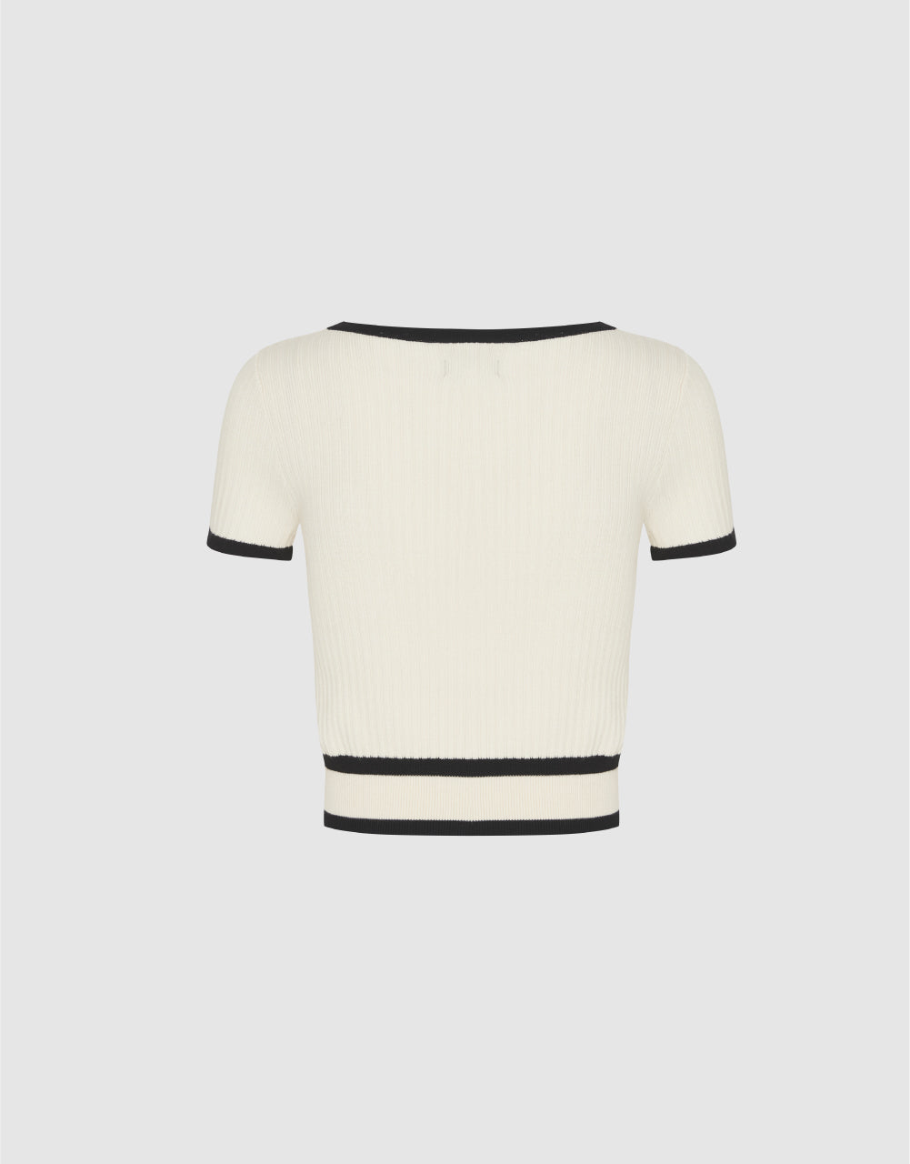 Square-cut Collar Knitted Cardigan