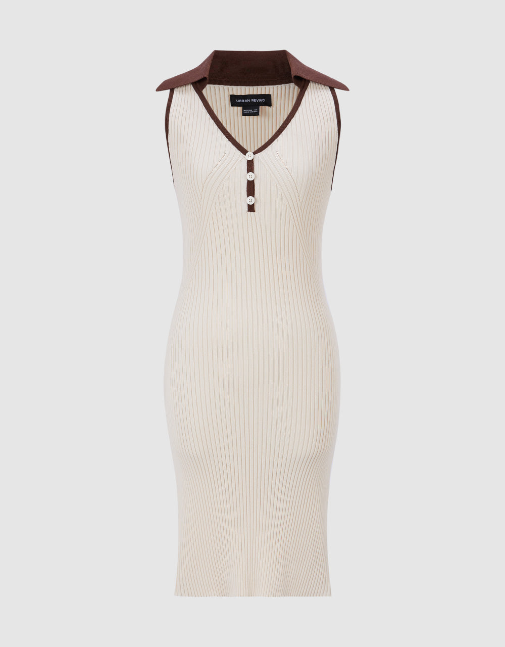 Sleeveless V-Neck Knitted Dress