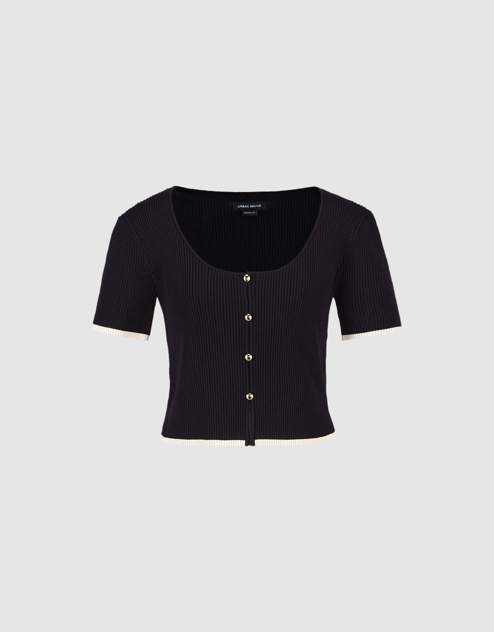 U Neck Knitted T-Shirt