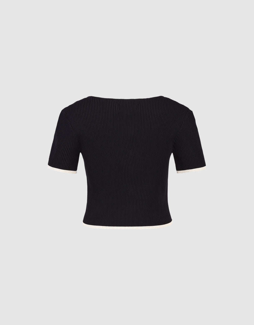 U Neck Knitted T-Shirt