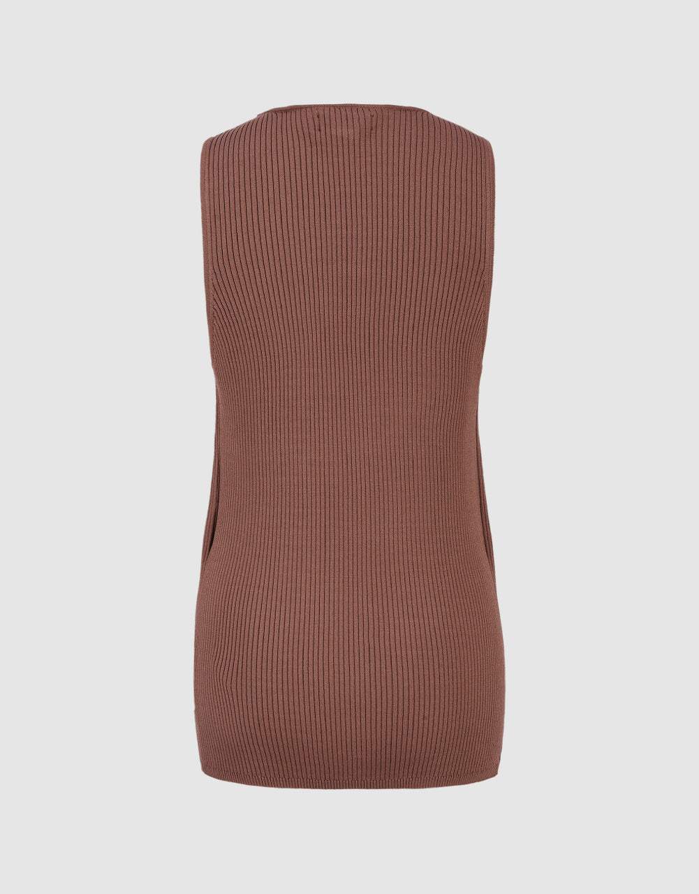 2 In 1 Square-cut Collar Knitted Vest