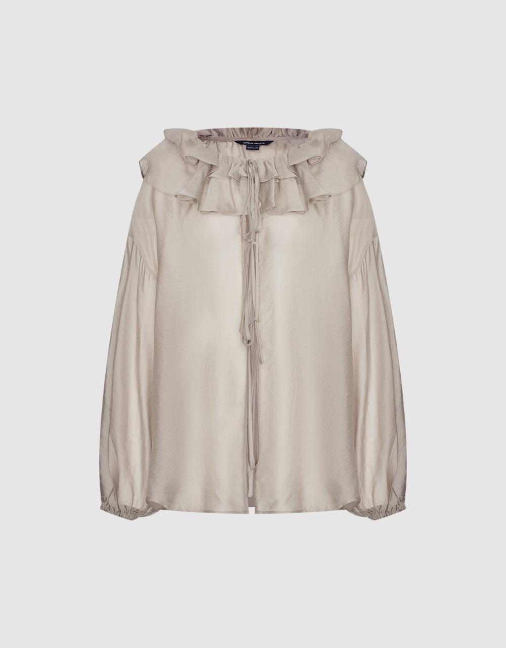 Drop Should Ruffle Lapel Shirt