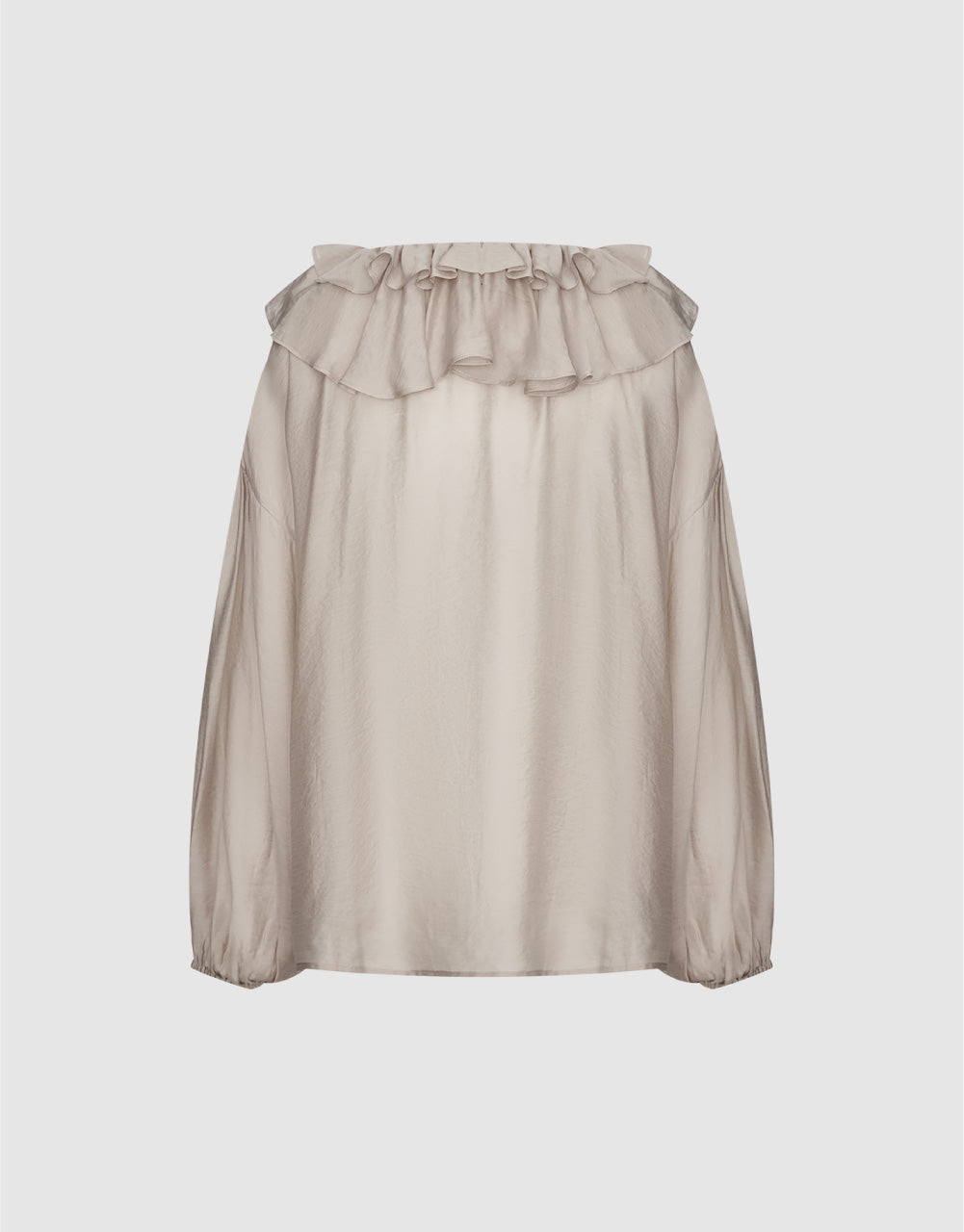Drop Should Ruffle Lapel Shirt