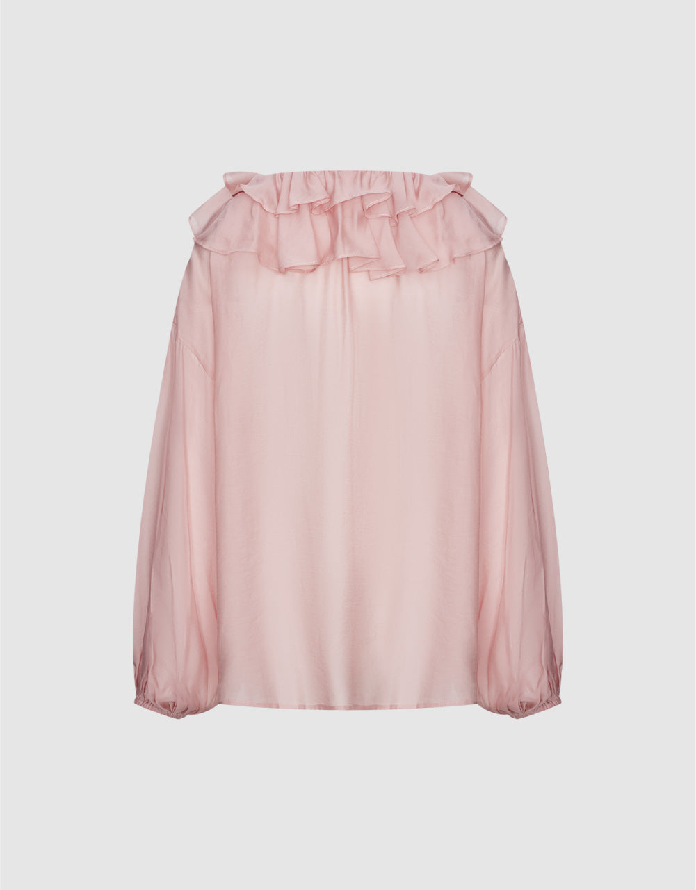 Drop Should Ruffle Lapel Shirt
