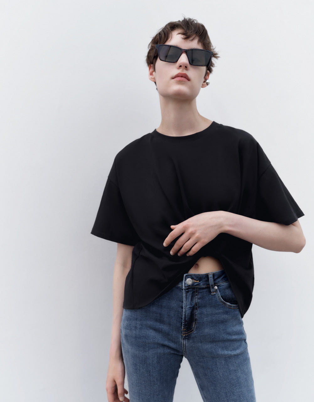 Twist Crew Neck Regular T-Shirt