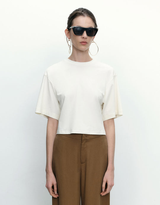 Crew Neck Knitted T-Shirt