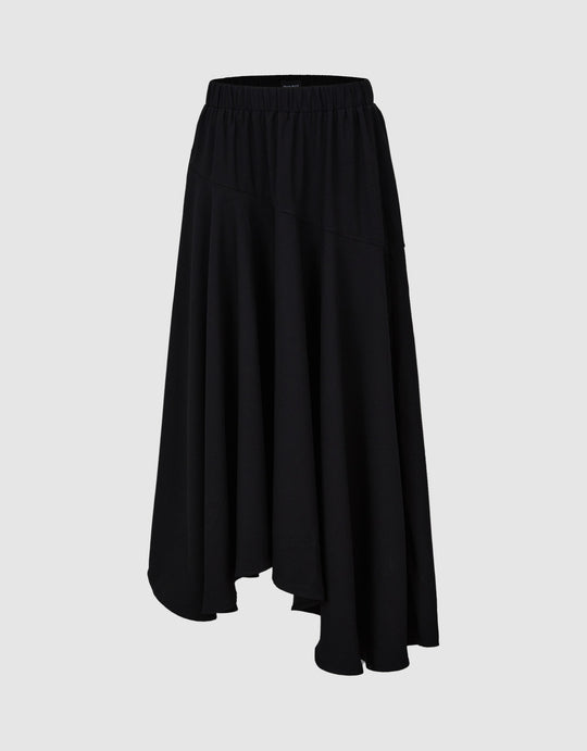 Elastic Waist Asymmetric Skirt