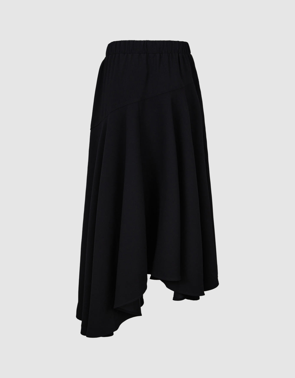 Elastic Waist Asymmetric Skirt