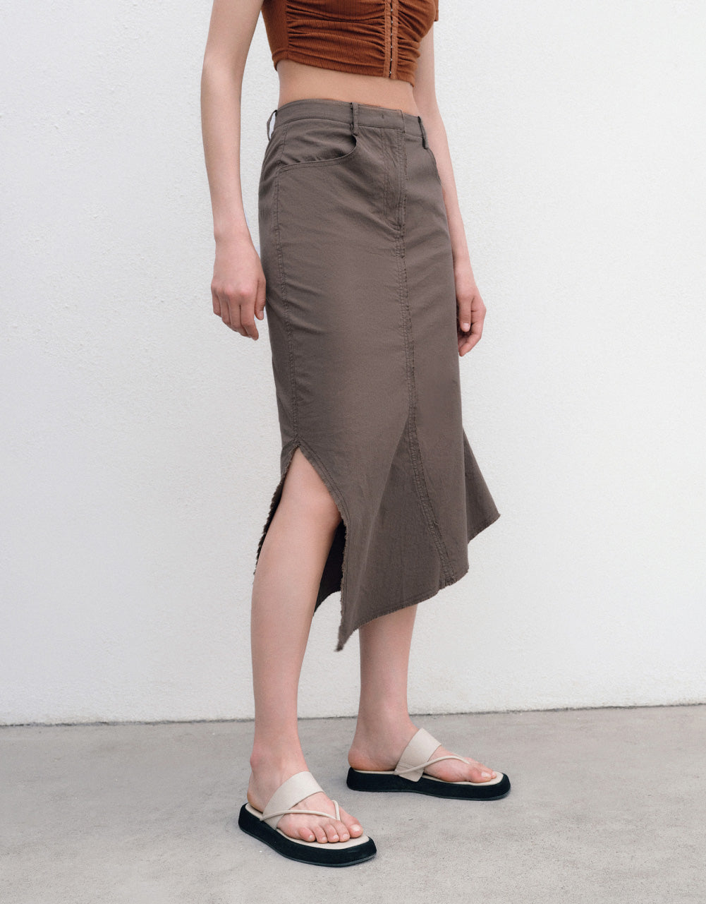 Split Hem A-Line Skirt