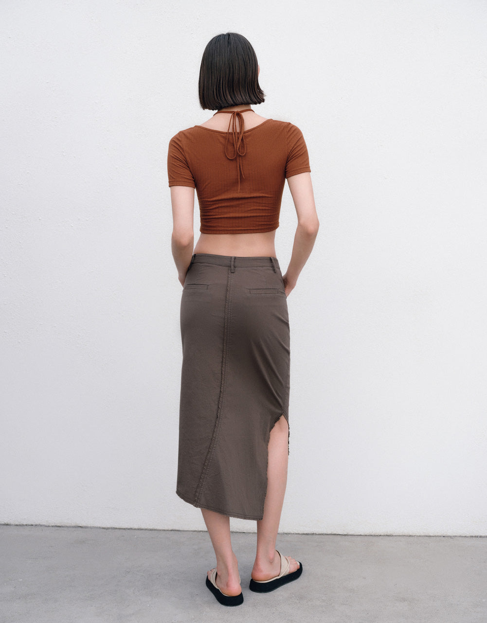 Split Hem A-Line Skirt