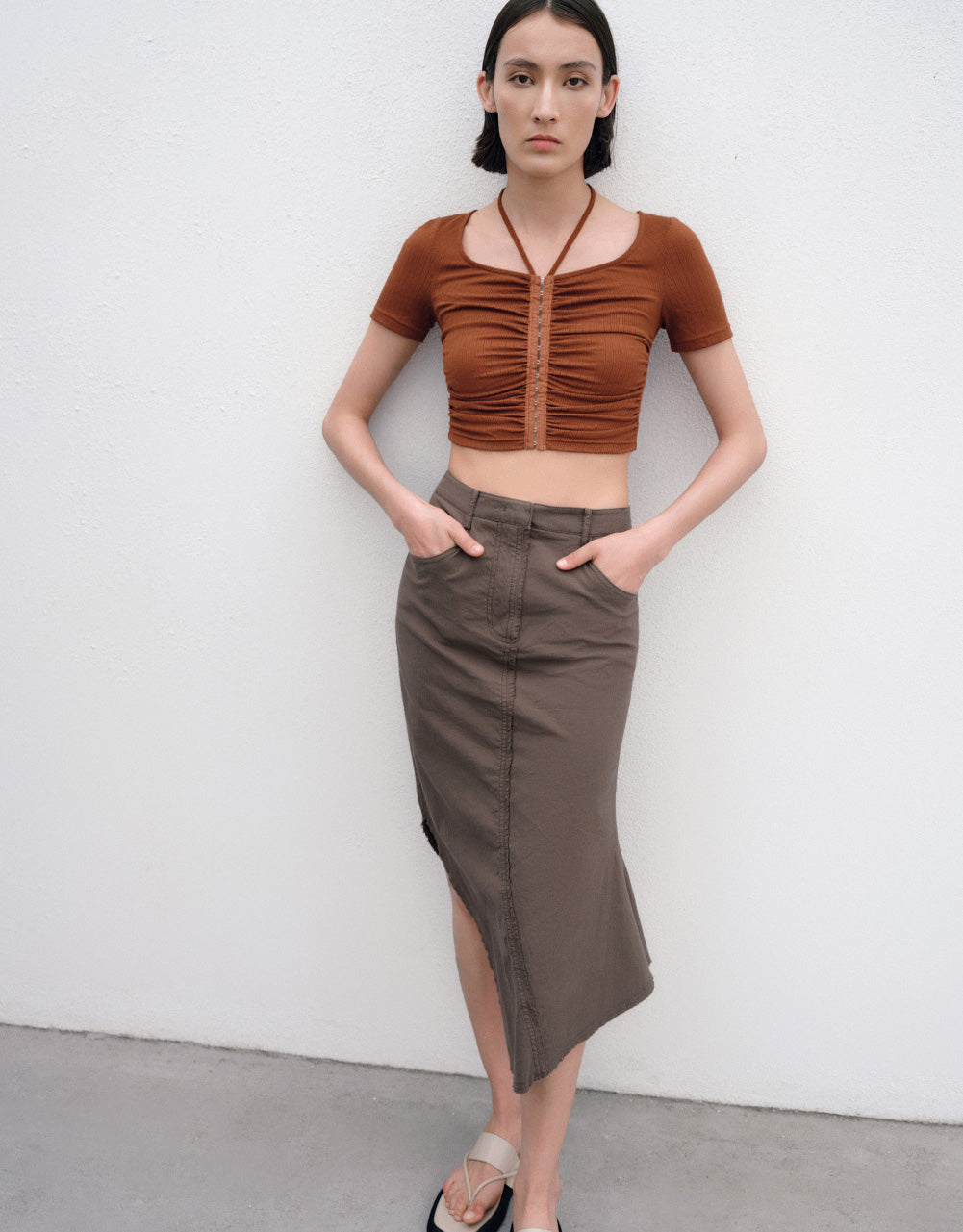 Split Hem A-Line Skirt