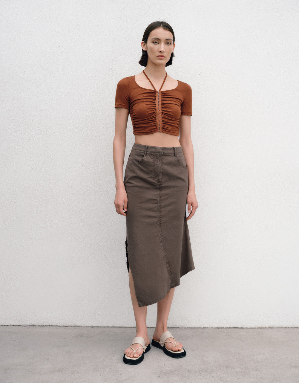 Split Hem A-Line Skirt