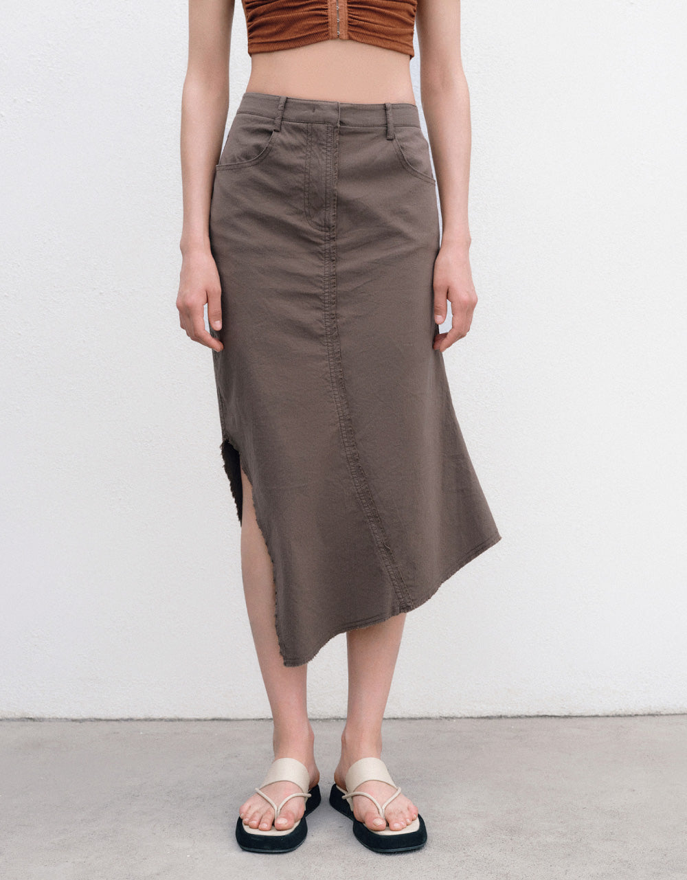Split Hem A-Line Skirt