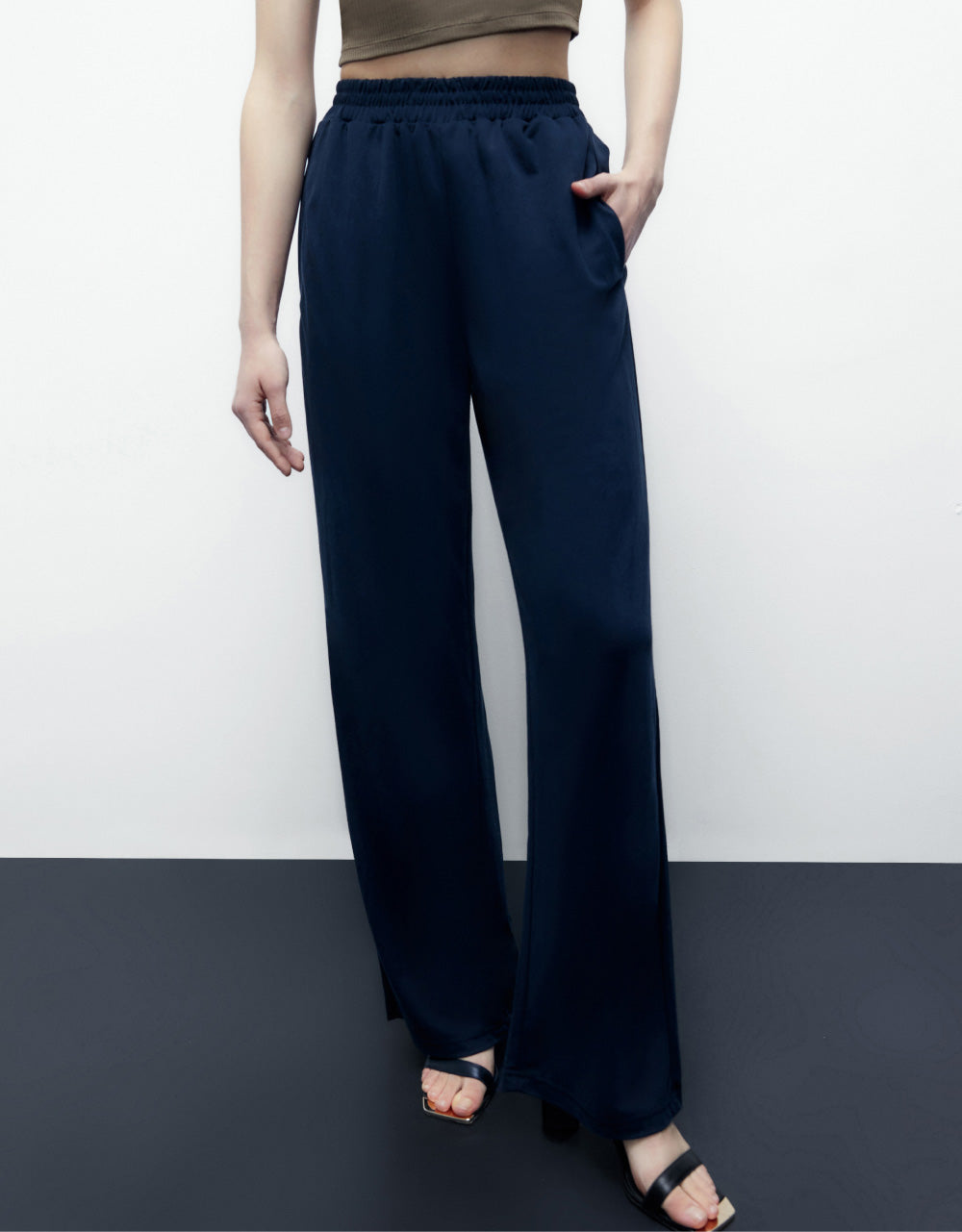 Knitted Wide-Leg Pants