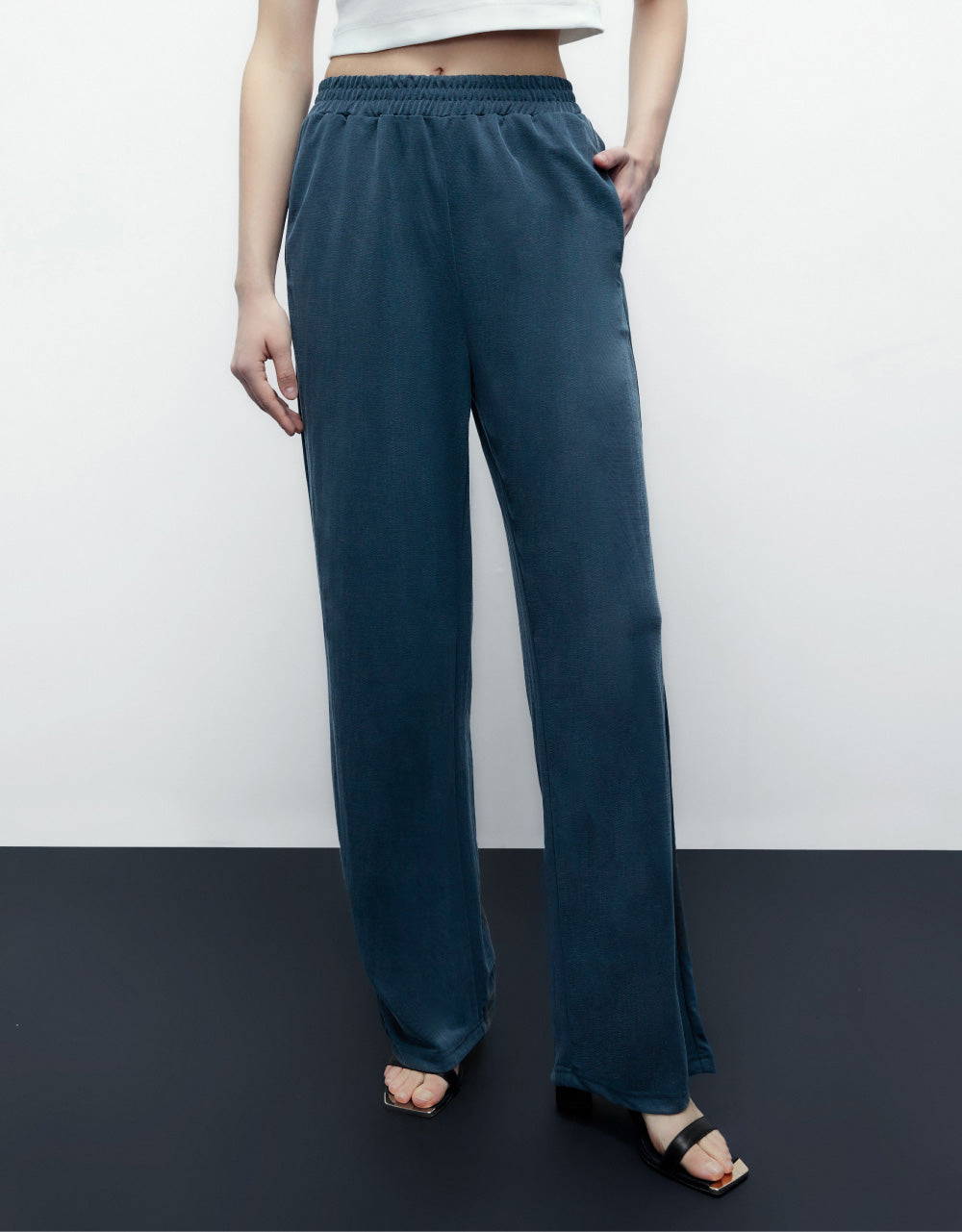 Knitted Wide-Leg Pants