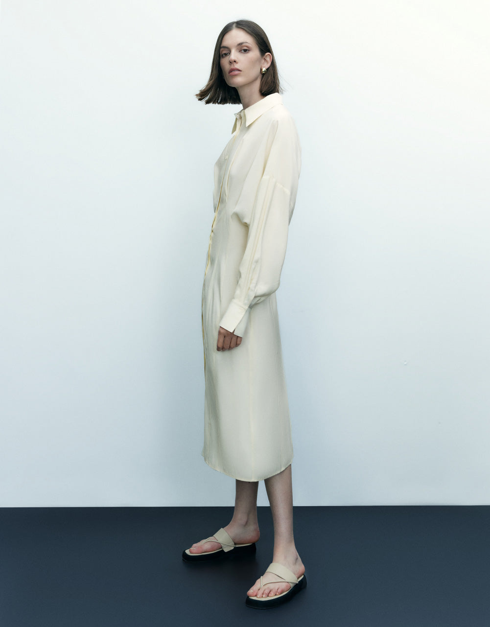 Drop Shoulder Shirt Dress
