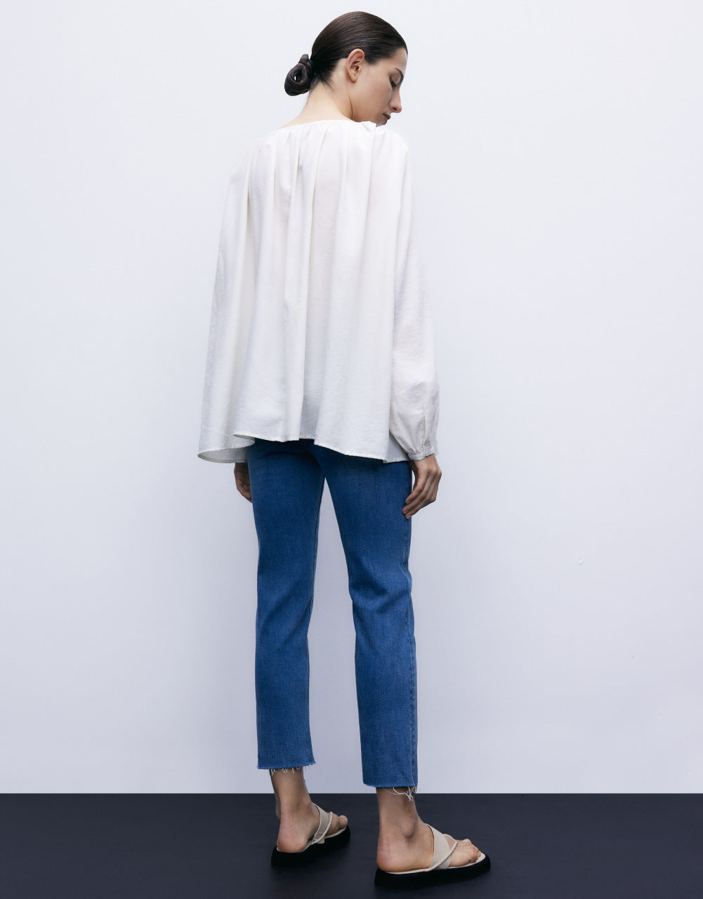Raw Hem Straight Jeans