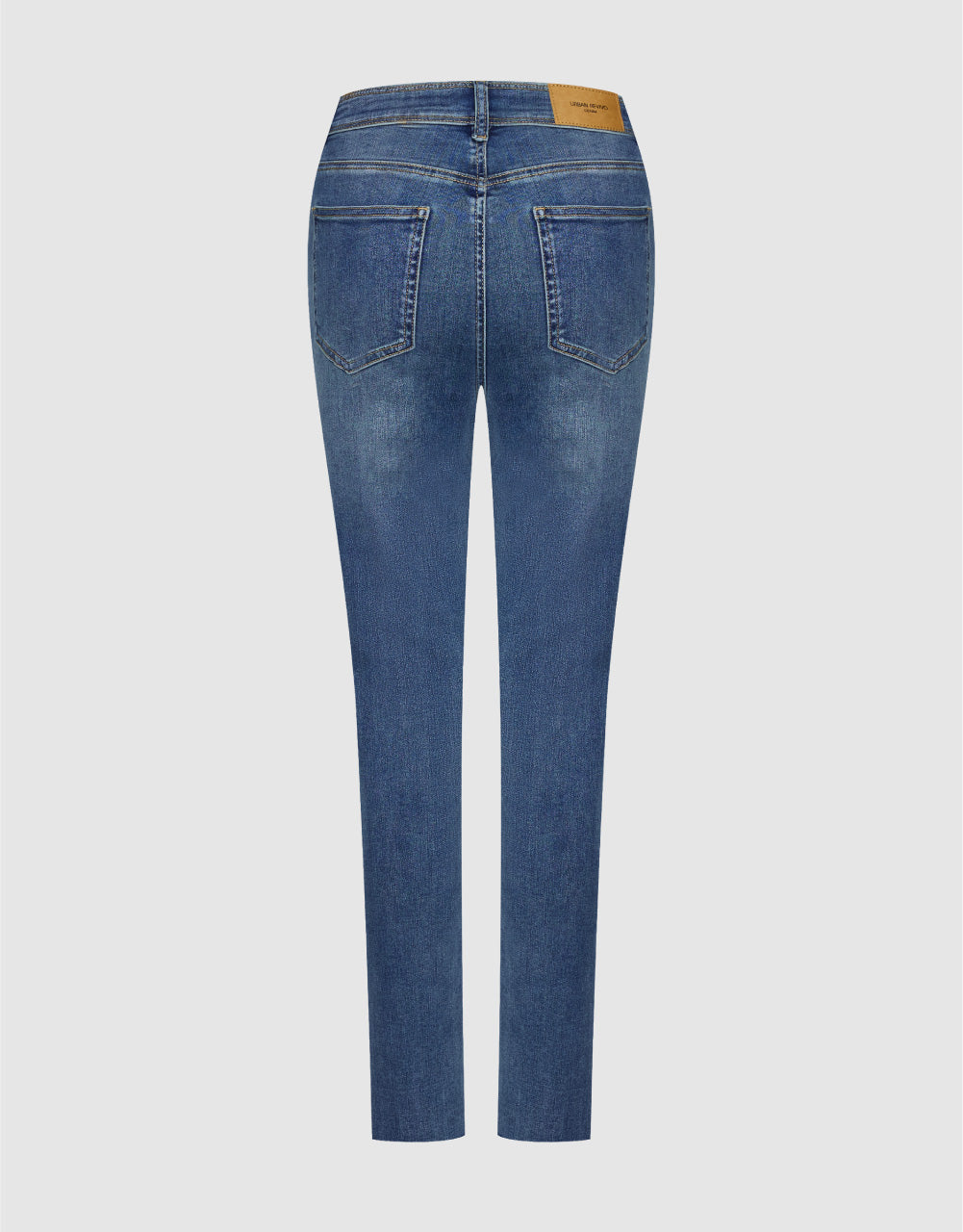 Raw Hem Straight Jeans