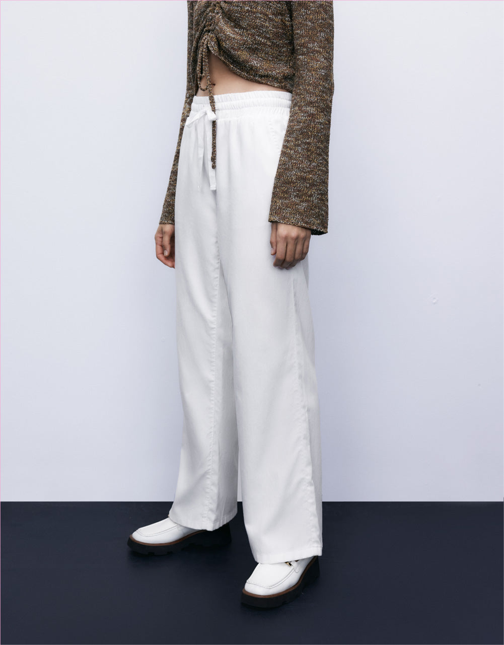 Cotton Wide-Leg Jeans