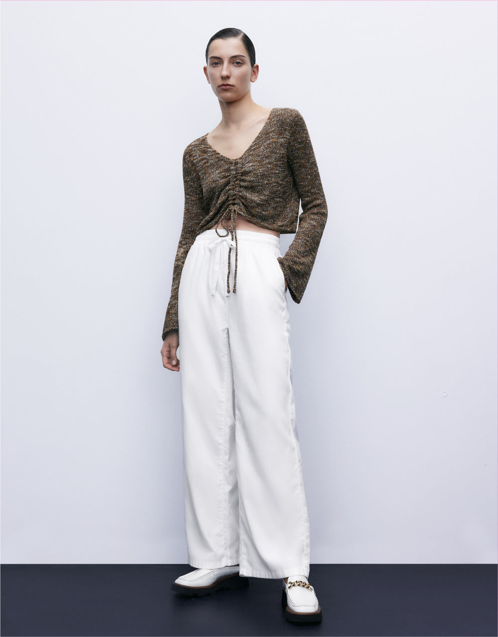 Cotton Wide-Leg Jeans