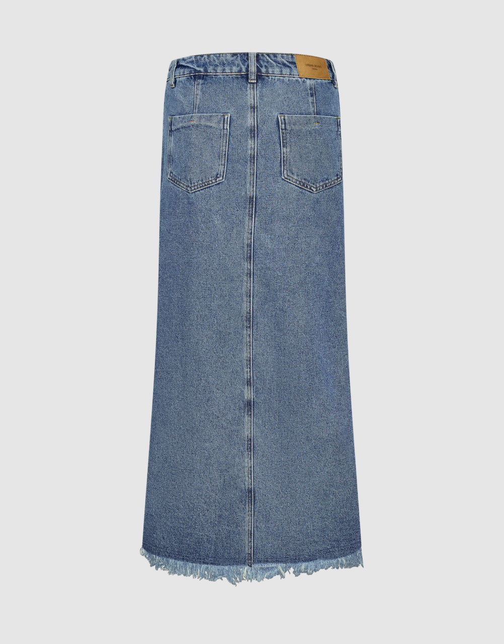 Midi A-Line Denim Skirt