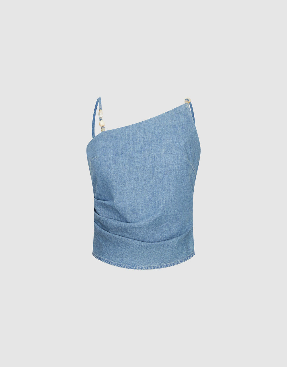 Asymmetric Denim Cami Top