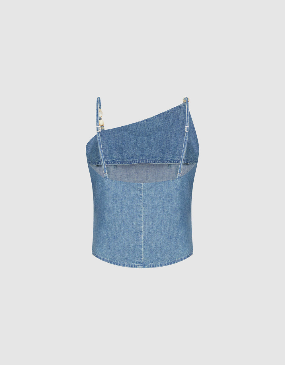Asymmetric Denim Cami Top