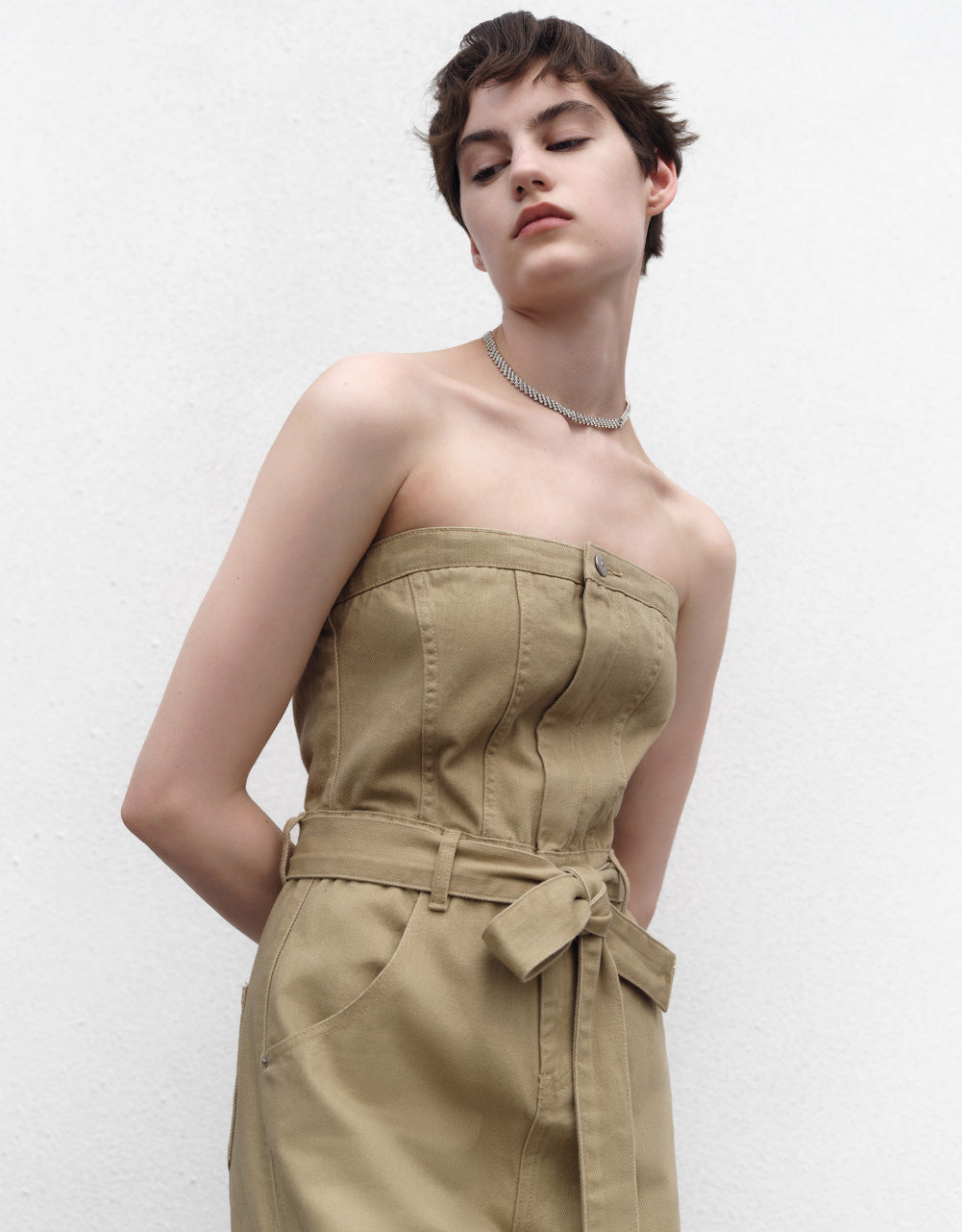 Denim Jumpsuits With Belt