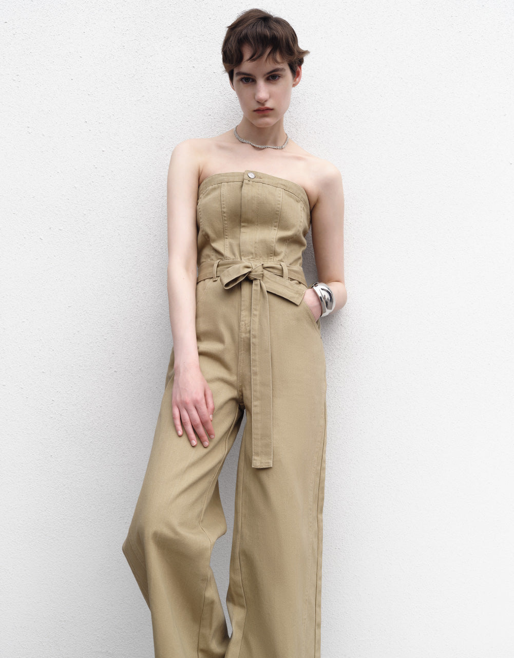 Denim Jumpsuits With Belt