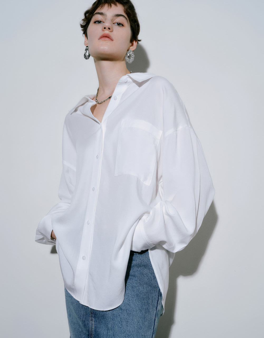 Button Up Straight Shirt