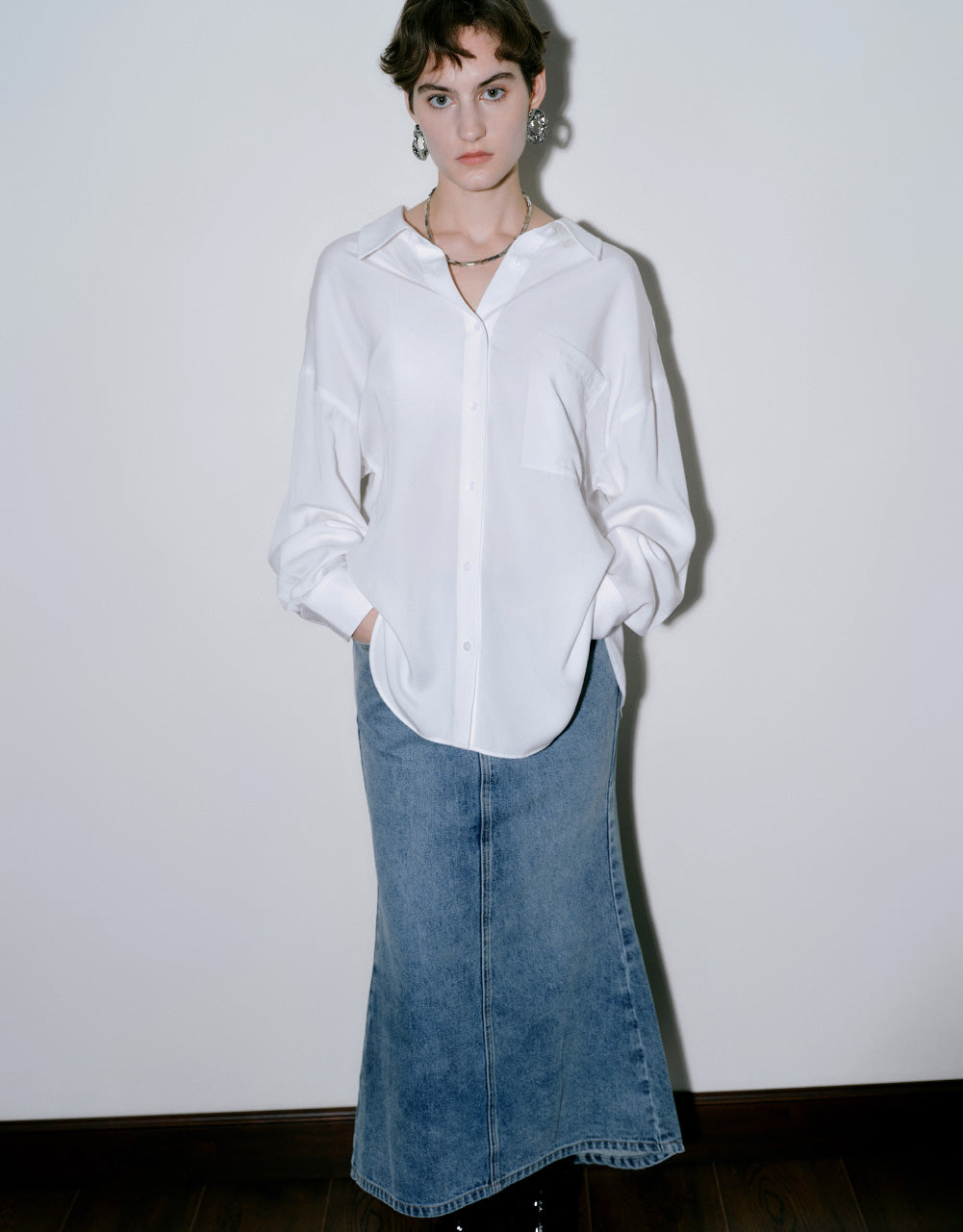 Button Up Straight Shirt