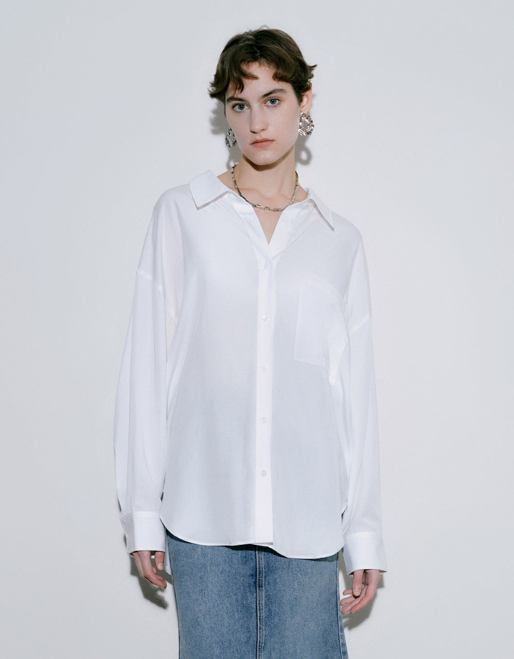 Button Up Straight Shirt